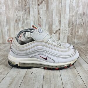 Nike Air Max 97 White‎ Red Accents Rainbow Tab Women's Size 9